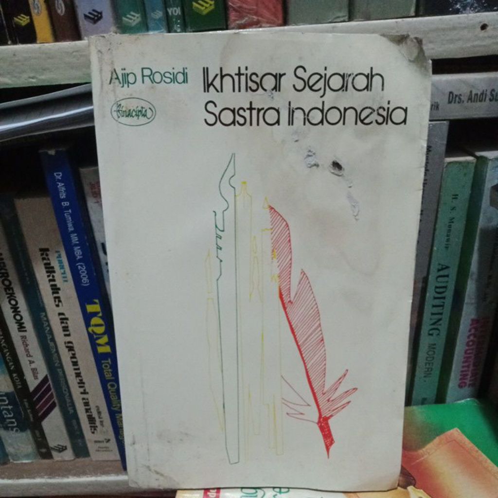 Buku bekas original - ikhtisar sejarah sastra Indonesia - ajib Rosidi