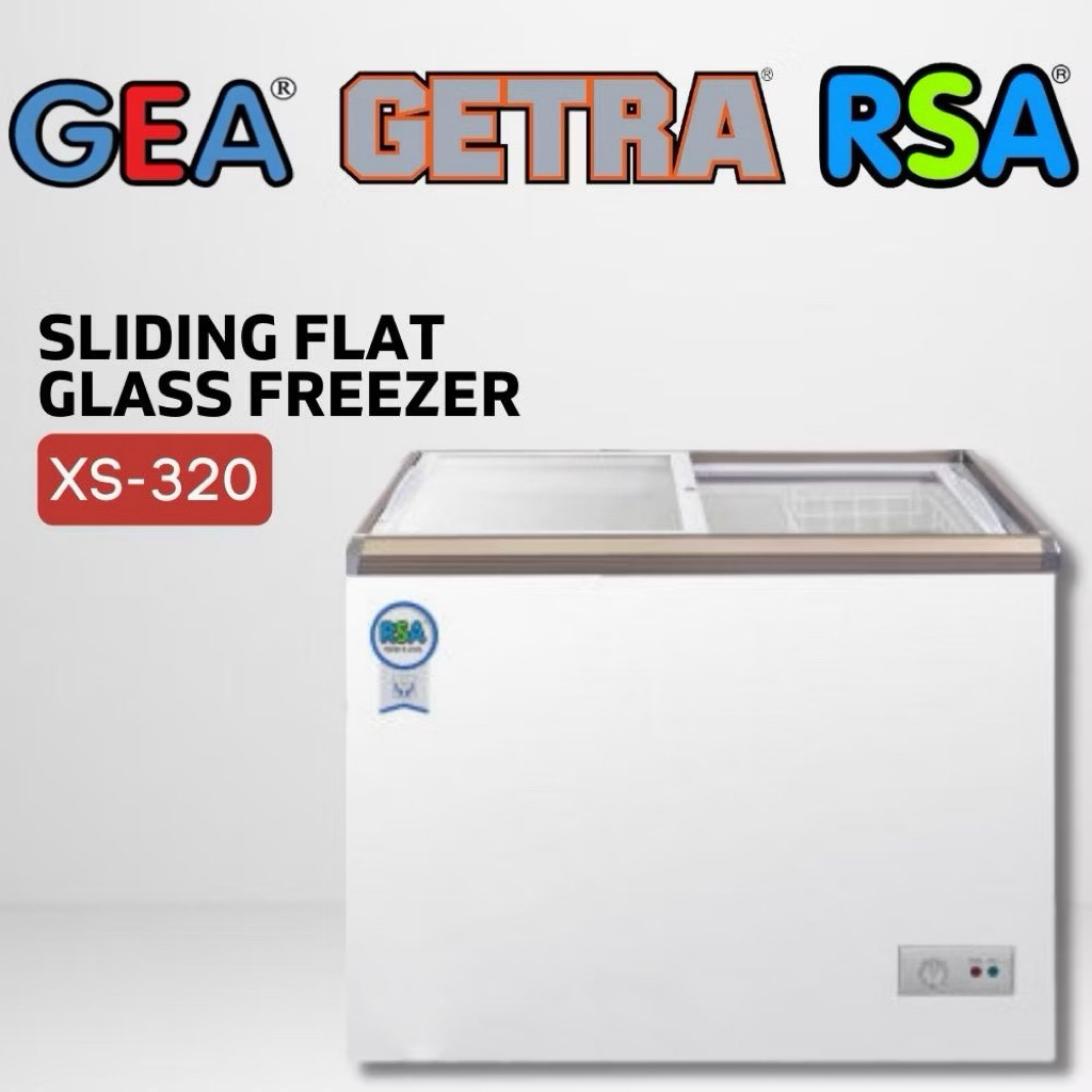 FREEZER ES KRIM SLIDING RSA XS-320 FREEZER ICE CREAM KACA SLIDE XS 320 ORIGINAL