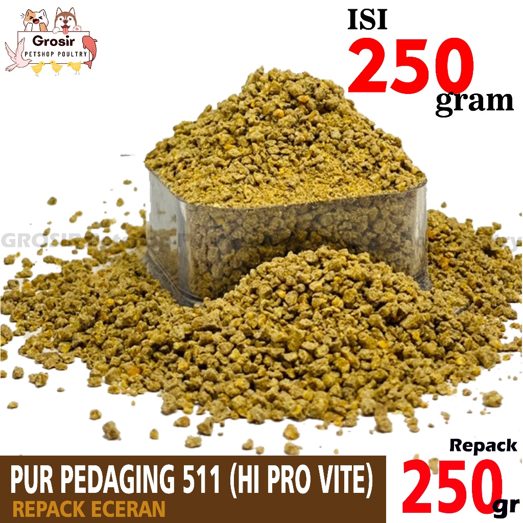 PUR AYAM PUR DAGING 511 dari PT Charoen Pokphand Pakan Pur Vour Ayam Bebek Ayam Bangkok - 250 gram