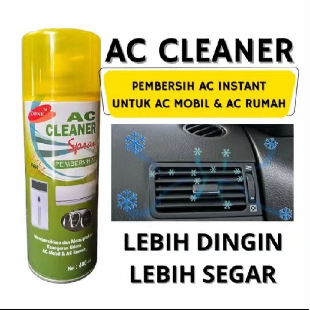 AC ZONE CLEANER PREMIUM 400ML PEMBERSIH AC MOBIL DAN RUANGAN AC ZONE CLEANER 400ML