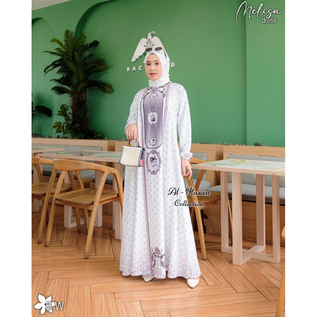 MELISA DRESS AL-HASAN COLLECTION | GAMIS ELEGAN | CLASSIC PREMIUM | GOOD QUALITY