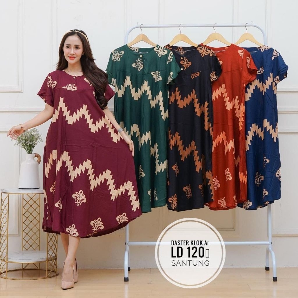 Daster Busui Jumbo Rayon Kancing Depan Daster Batik Baju Tidur