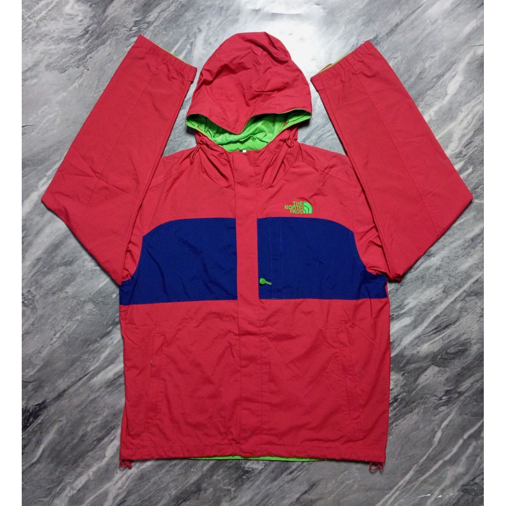 ‎Jaket TNF hoodie Outdoor Windbreaker hiking unisex merah branded