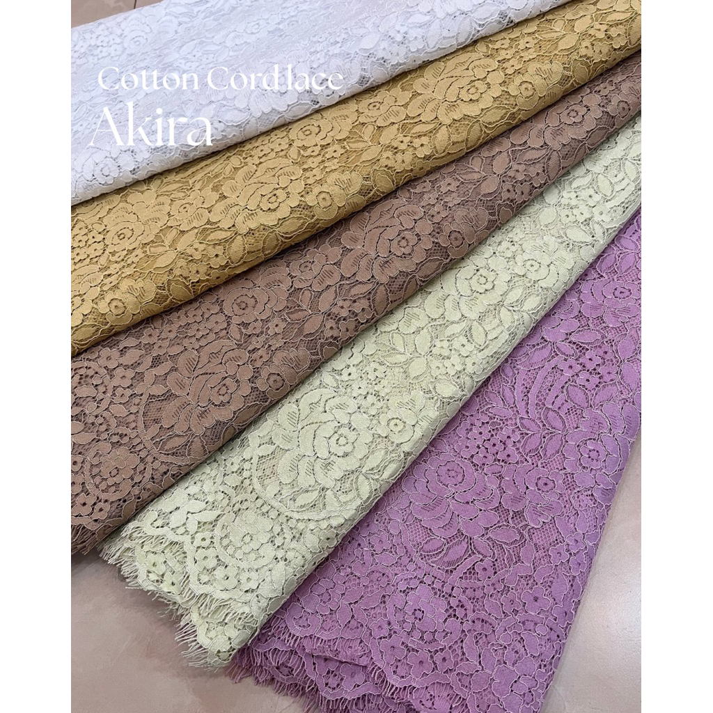 Kain Brokat Cotton Cord lace Akira ~ AmiraTextile