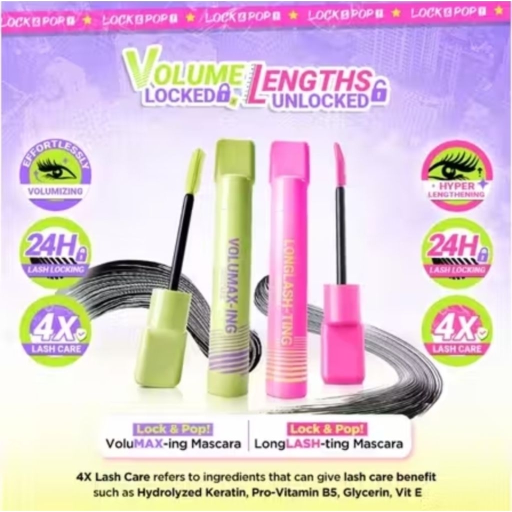 DAZZLE ME Lock ans Pop Mascara Series VoluMAX-ing and LongLASH-ting Mascara 7g