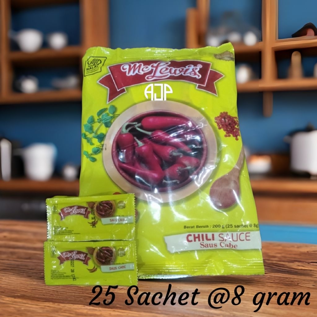 MC LEWIS Chili Sauce / Saus Sambal Sachet | 25 Sachet @8 gram