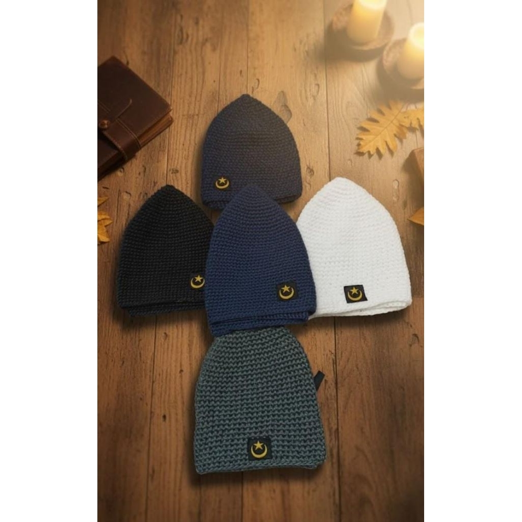 PECI KOPIAH RAJUT HASIL KERAJINAN TANGAN ORIGINAL