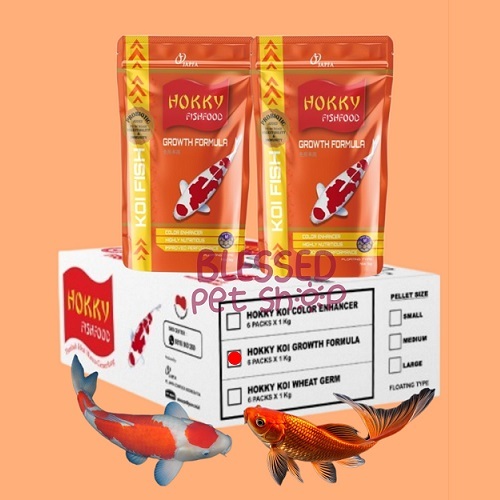 HOKKY KOI Fish Food HOKKY Fish Food GROWTH FORMULA Makanan Hewan Air Ikan Koi Pakan Ikan Koi HOKKY G