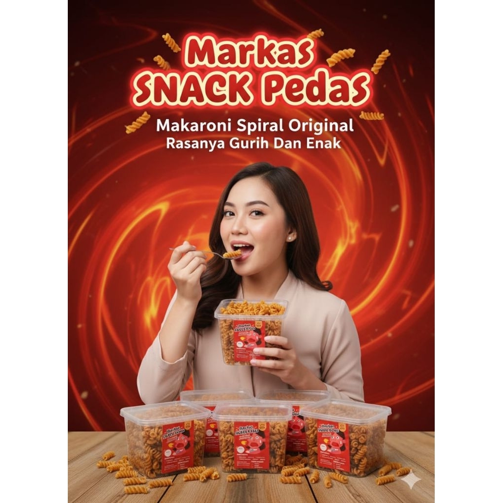 MAKARONI SPIRAL PEDAS ORI EXTRA PEDAS KEMASAN BOX 150gr