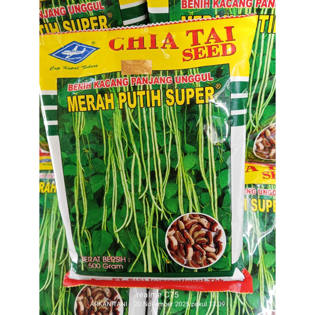 BENIH KACANG PANJANG MERAH PUTIH SUPER 500 GRAM - CAP KAPAL TERBANG