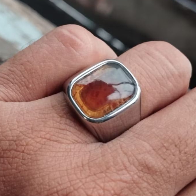 cincin katilayu asli cirebon ring titanium silver