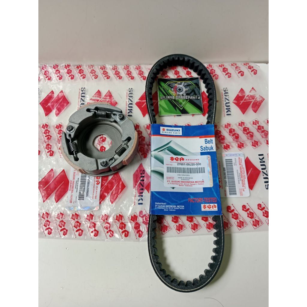 KAMPAS GANDA ASSY + V-BELT SUZUKI NEX KARBU NEX LAMA