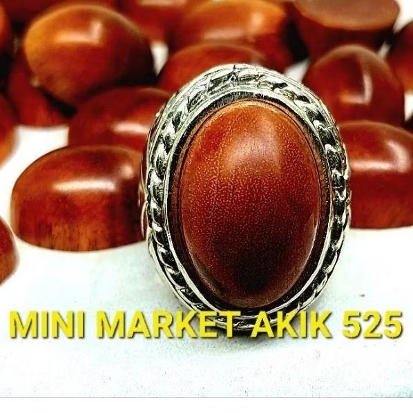 Batu cincin kayu stigi laut original asli tenggelam / akik stigi