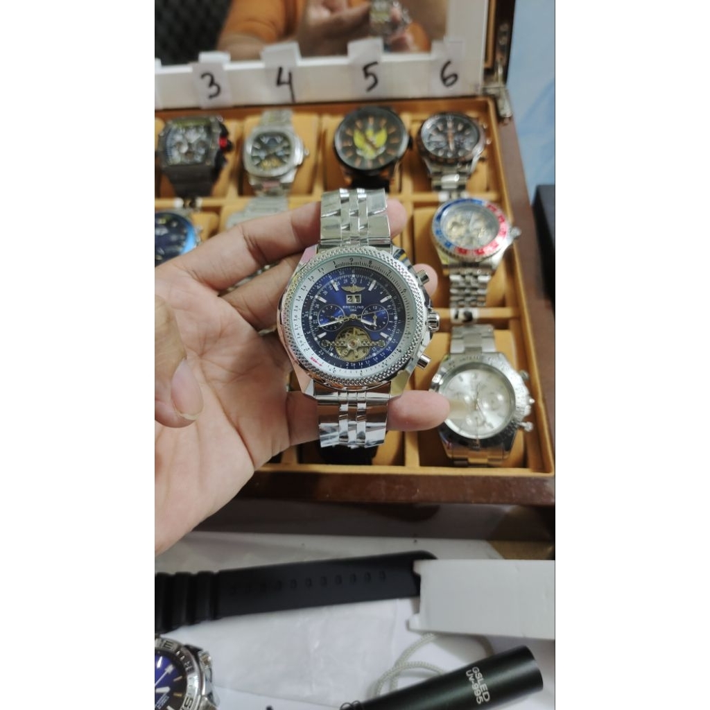 Jam Tangan Pria BREITLING Automatic Crono Aktif Terbaru