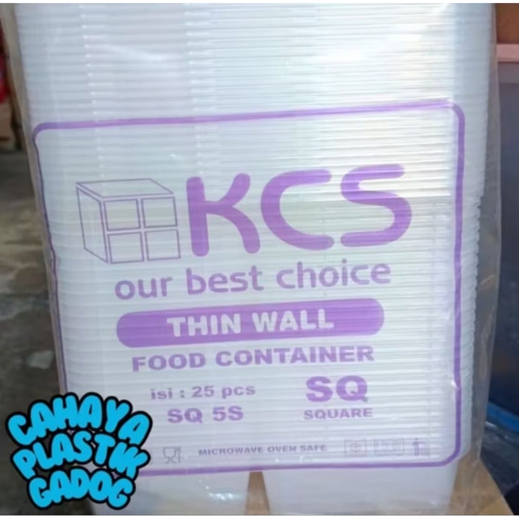 [[25PCS]]Thinwall Bento Sekat 5 KCS|Tempat makan 5 Sekat Plastik