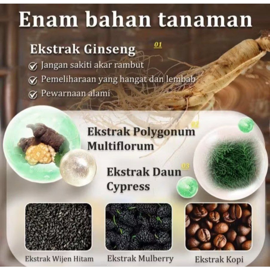 Crowncare blackening shampoo / Sampo penutup uban shampo penghitam rambut