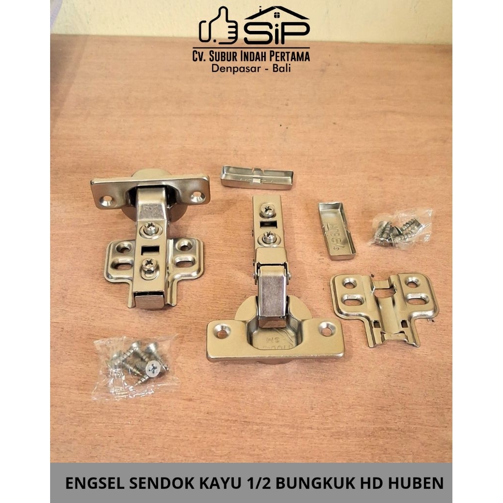 ENGSEL SENDOK KAYU 1/2 BUNGKUK HD HUBEN/Engsel Lemari/Engsel Pintu