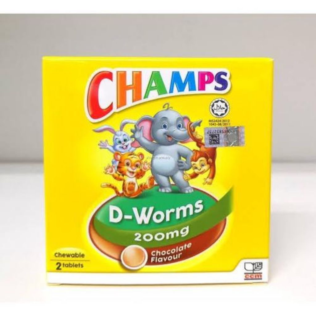 CHAMPS D-WORMS 200MG/OBAT CACING ANAK MALAYSIA