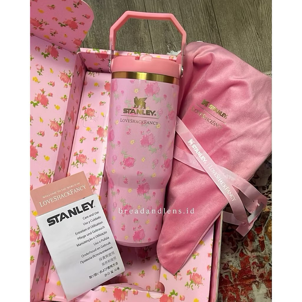 Ready Stanley Jennie Rose Gold Messi Box Gift Hadiah Mewah Tumblr Botol Minum Estetik Owala