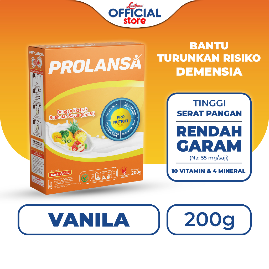 PROLANSIA Vanila Susu Lansia 200 Gram (Nutrition for Elderly)