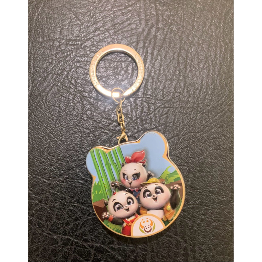 Tin toy ganci kaleng Panda tin keychain