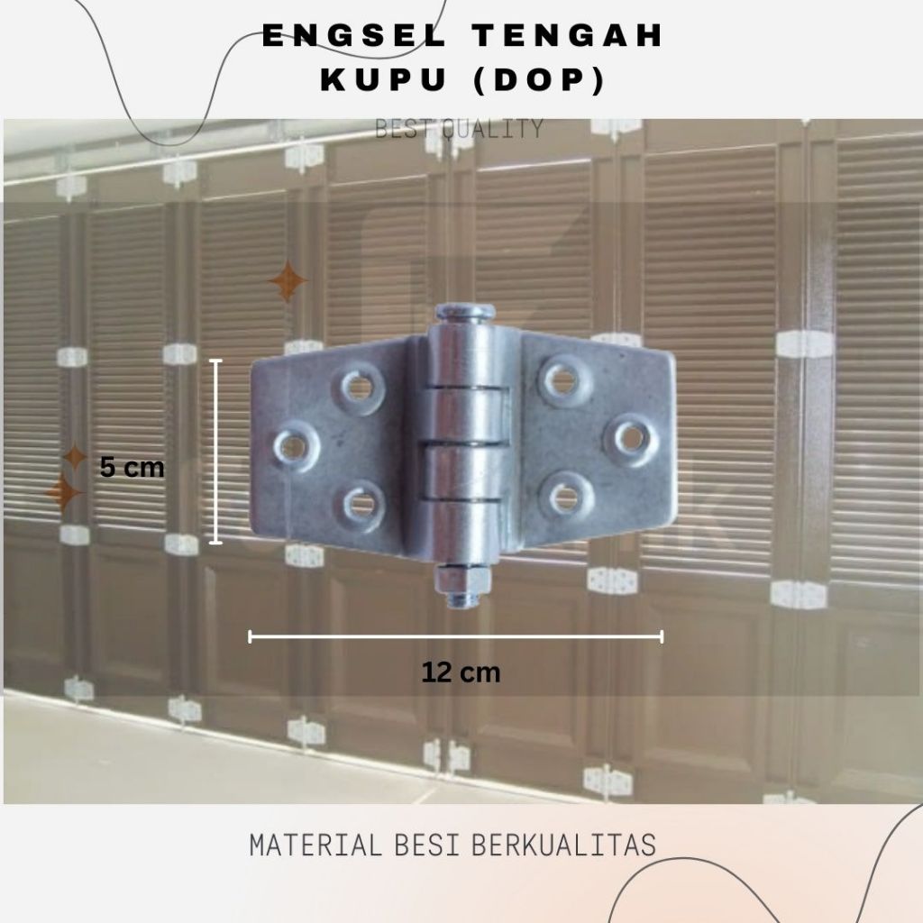 Engsel Tengah Henderson Kupu DOP Tebal Type WINA Engsel Kupu Tekuk Pintu Garasi Tikung Handerson