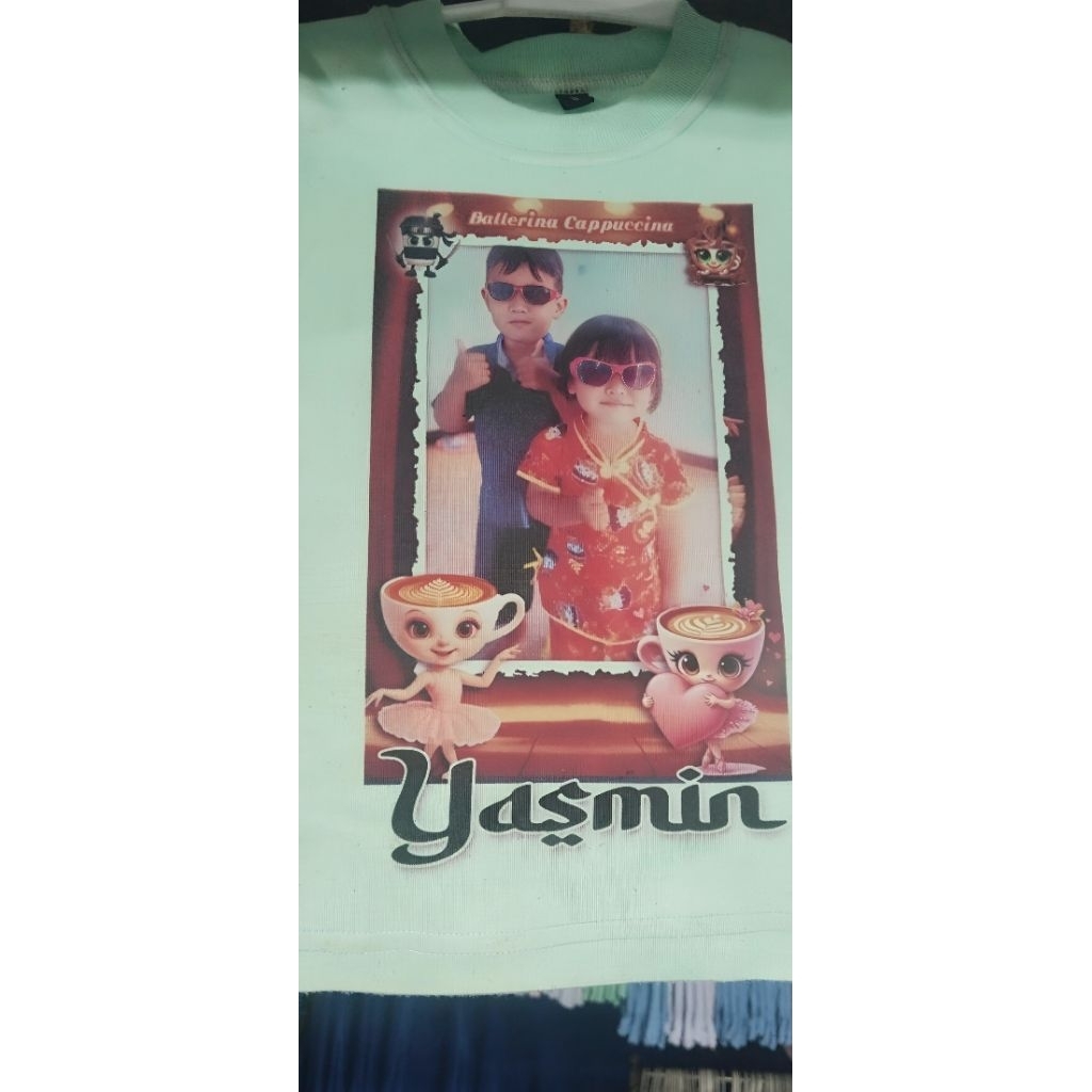 kaos sablon foto anak