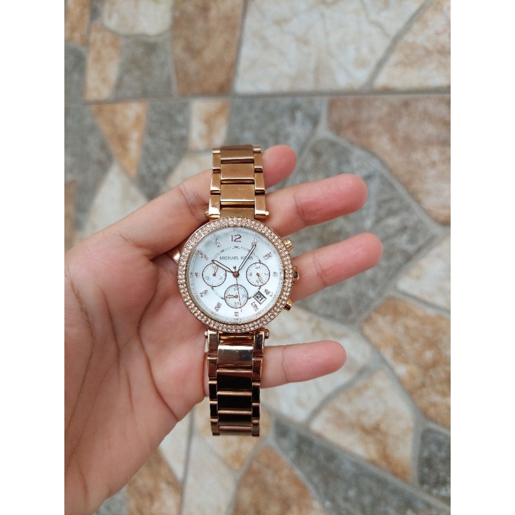 PRELOVED MK Watch / Jam Tangan MK Michael Kors Rose Gold Original / Type MK 5491