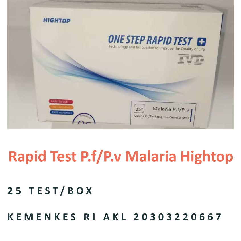 Rapid Test Malaria Pf Pv Cassette Hightop