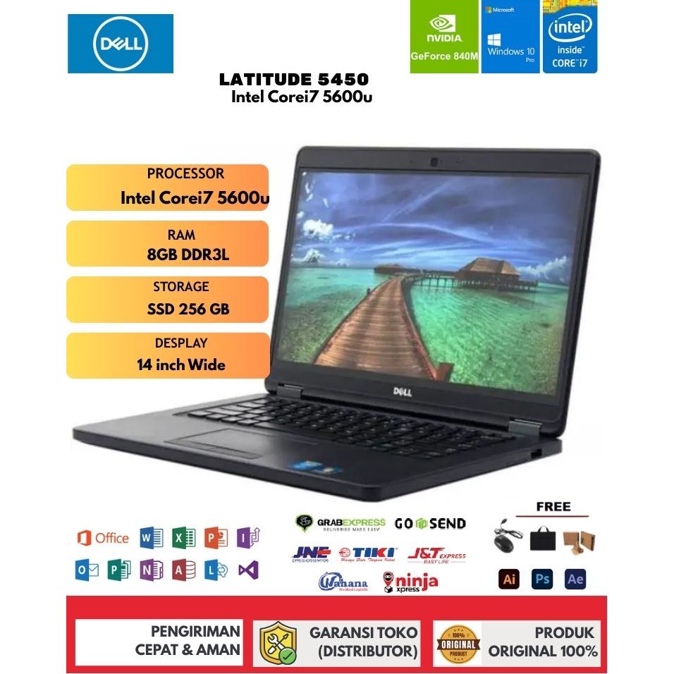 Laptop Dell Latitude 5450 Core i7 GEN 5 RAM 16GB/SSD 1TB FREE TAS,MOUSE TOUCHSCREEN