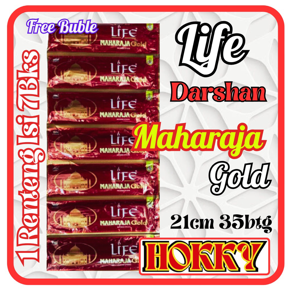 Dupa Hio India renteng Darshan “MAHARAJA GOLD” 1Renteng isi 7Bks