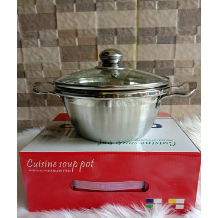 CUISINE SOUP POT PANCI MASAK STAINLESS STEEL/ PANCI SOUP