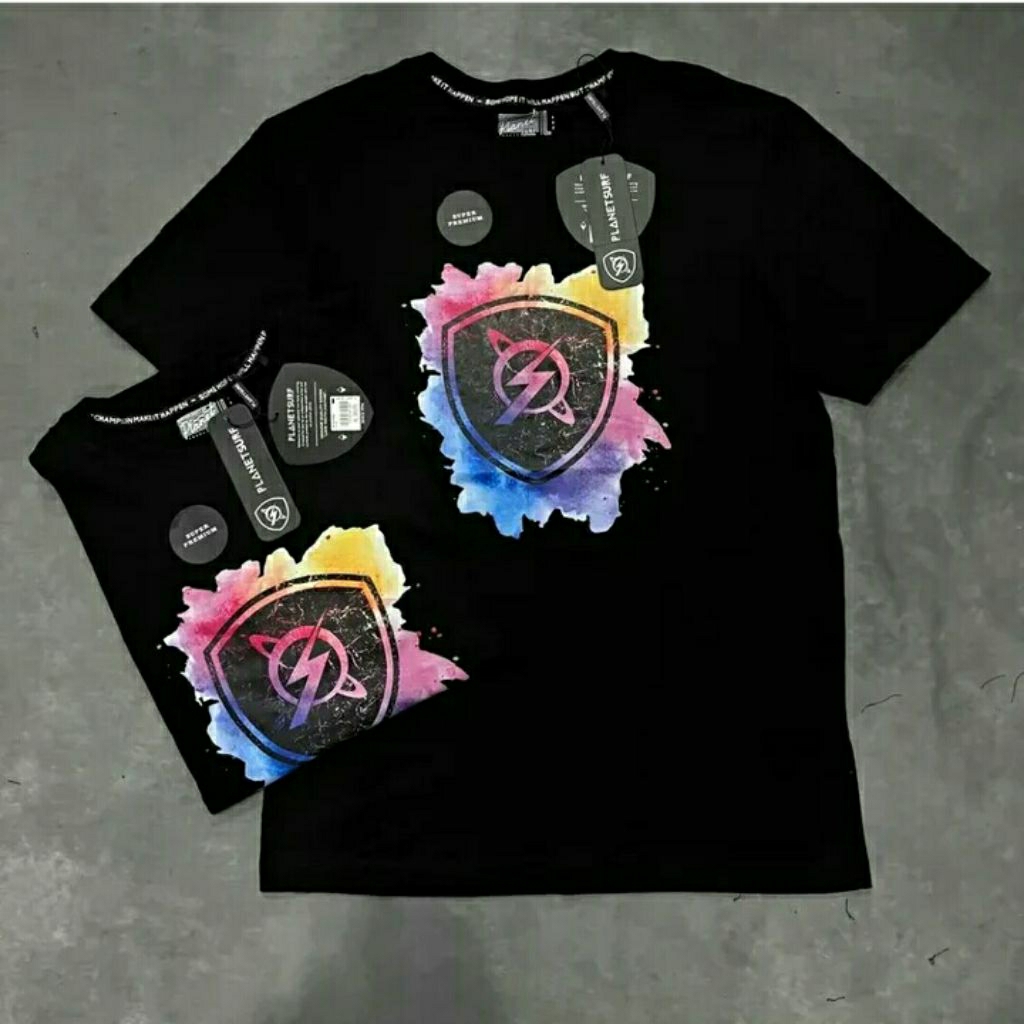 KAOS PLANET SURF PREMIUM MIROR COTTON COMBED 20'S KAOS PLANET SURF FULLTAG KAOS HITAM KAOS PUTIH UNI