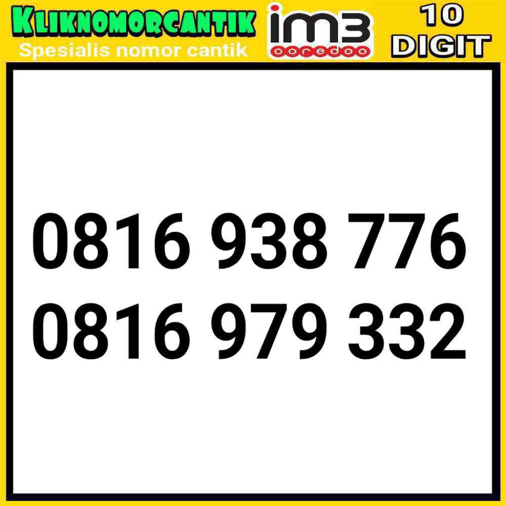 nomor cantik Indosat 10 Digit 4G&5G kartu perdana IM3 10 digit A2