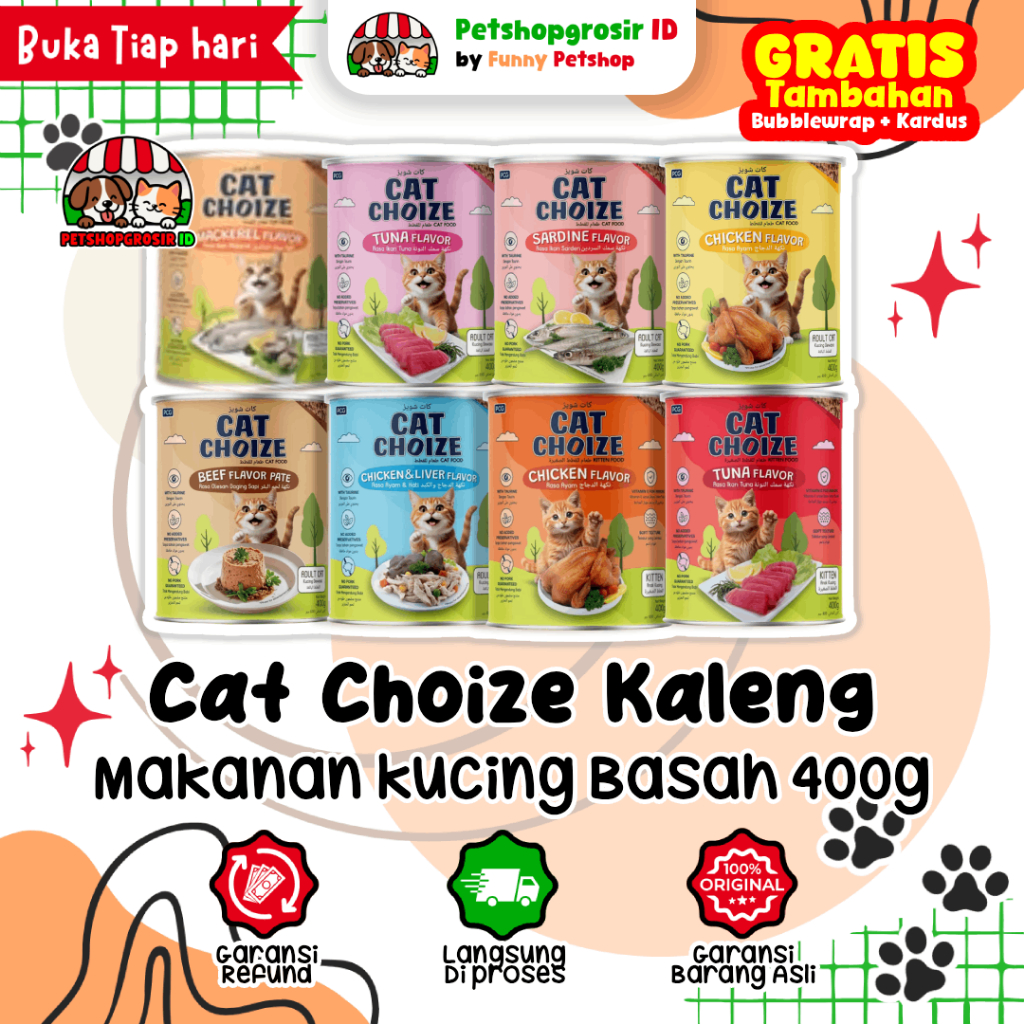 CAT CHOIZE KALENG 400GR (ADULT & KITTEN) / Makanan Basah Kucing