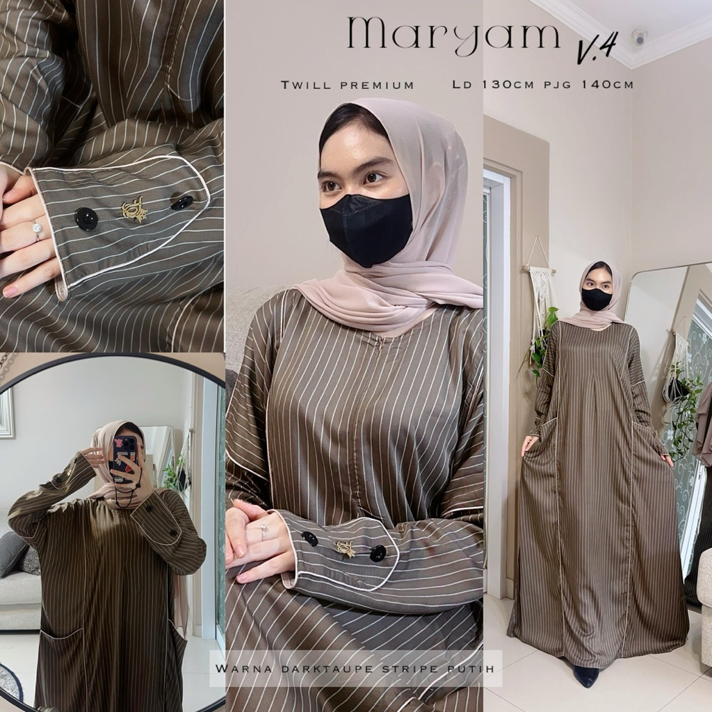Daster Arab Maryam Motif by Fairuz | Kaftan Dress Twill Premium