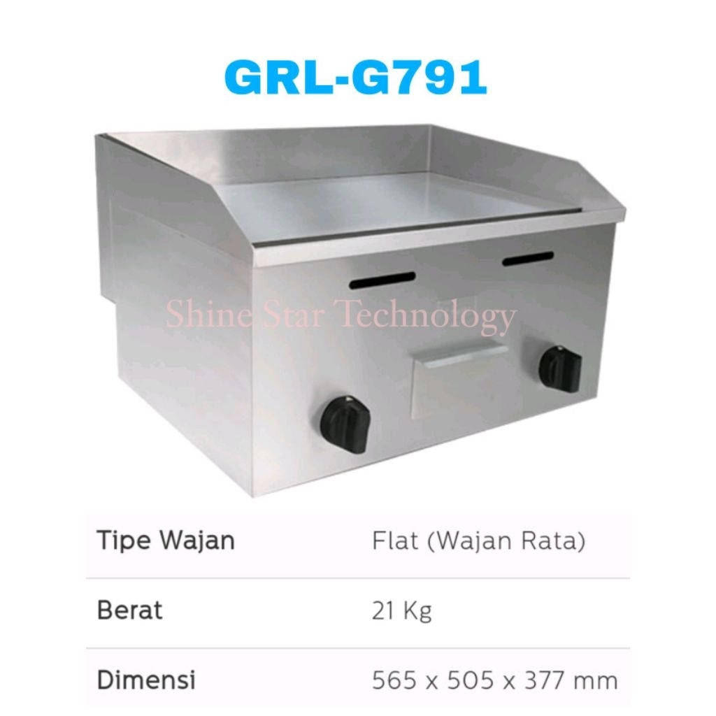 Gas Griddle Fomac GRL-G722 GRL-G791 GRL-G792 GRL-G792B