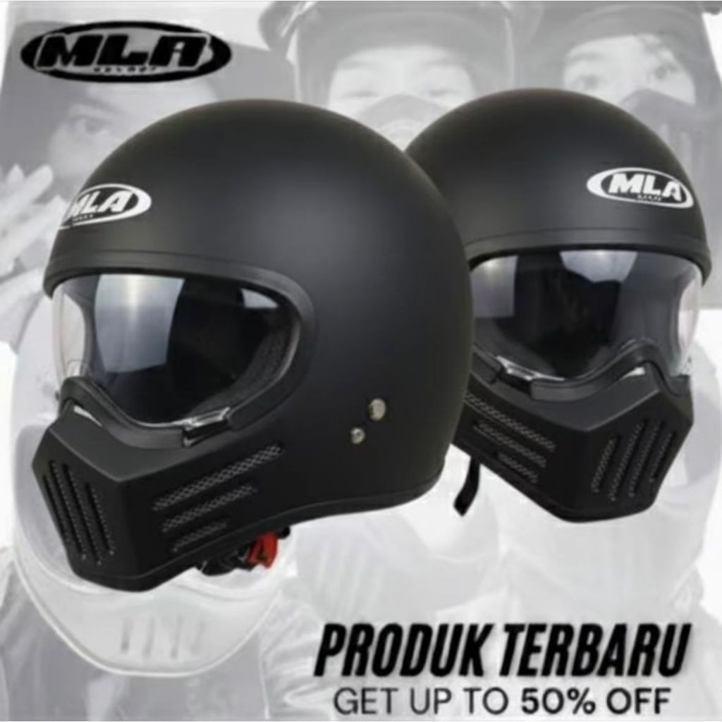 Helm Full Face Mla Cakil SNI Termurah ABS-Helm Full Face dewasa Pria Wanita Cod