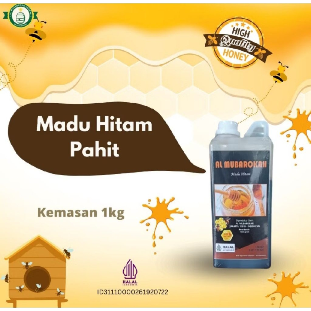 madu hitam pahit asli al mubarokah 1kg