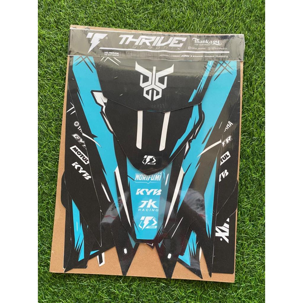 New Design Decal Stiker Yamaha WR Hitam Biru Doff Premium Trail/Supermoto Full Body Bebas Request