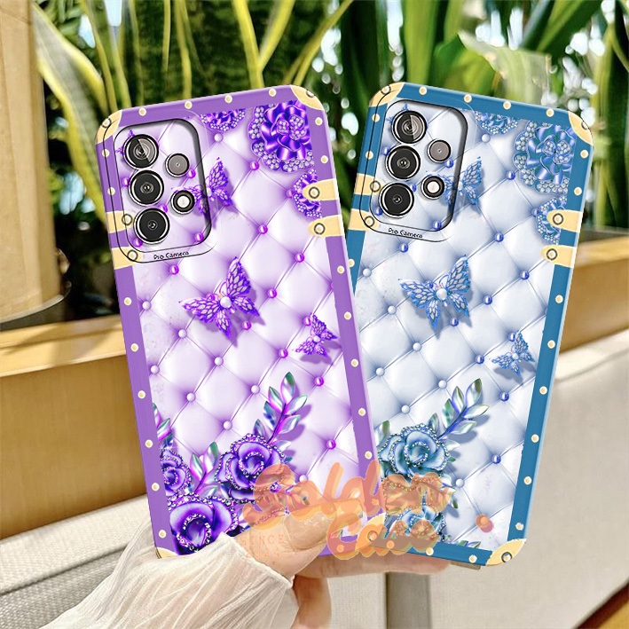 [134] Fashion Case Samsung A53 A33 A52 A52s A73 A13 A32 A23 A72 motif butterfly bingkai aesthetic