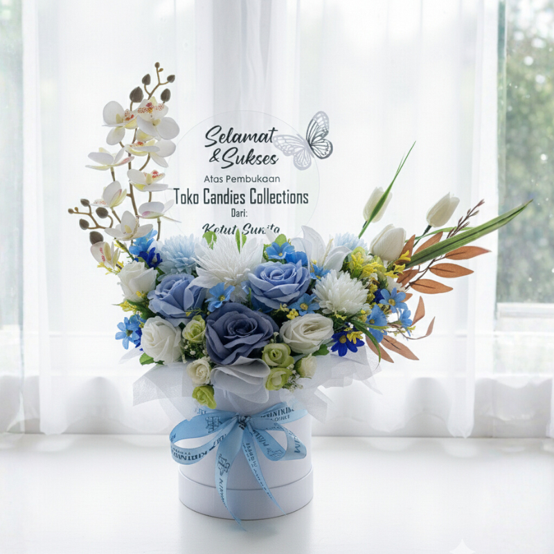 Bunga Bloom Box Ucapan Selamat dan Sukses Grand Opening Pembukaan Toko | Hadiah Ulang Tahun