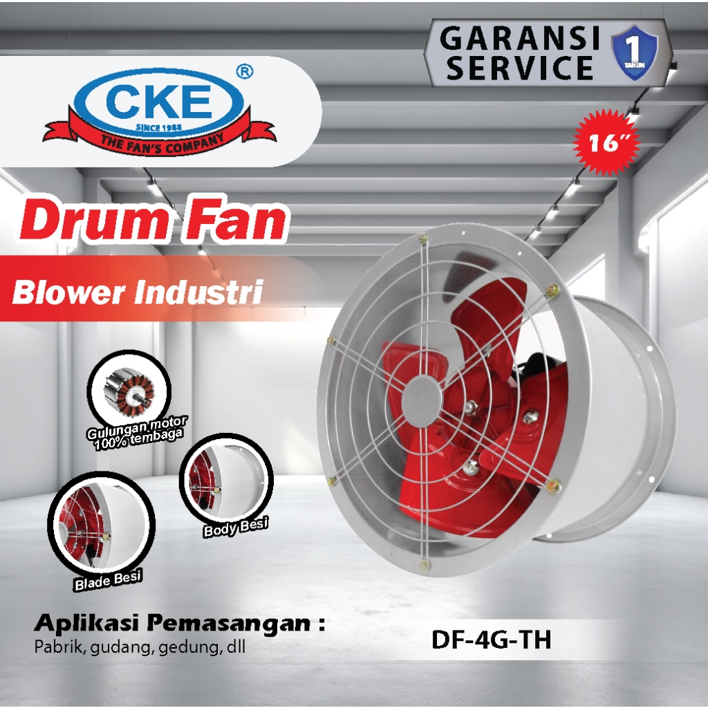 CKE Drum Fan DF-4G-TH 16 Inch Blower Tabung Blower Gedung Eksos Drum