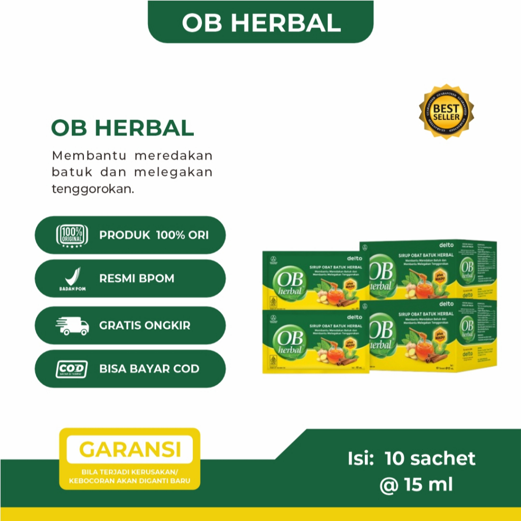 OB HERBAL SACHET OB HERBAL BATUK OB HERBAL BATUK BERDAHAK ISI 10 SACHET
