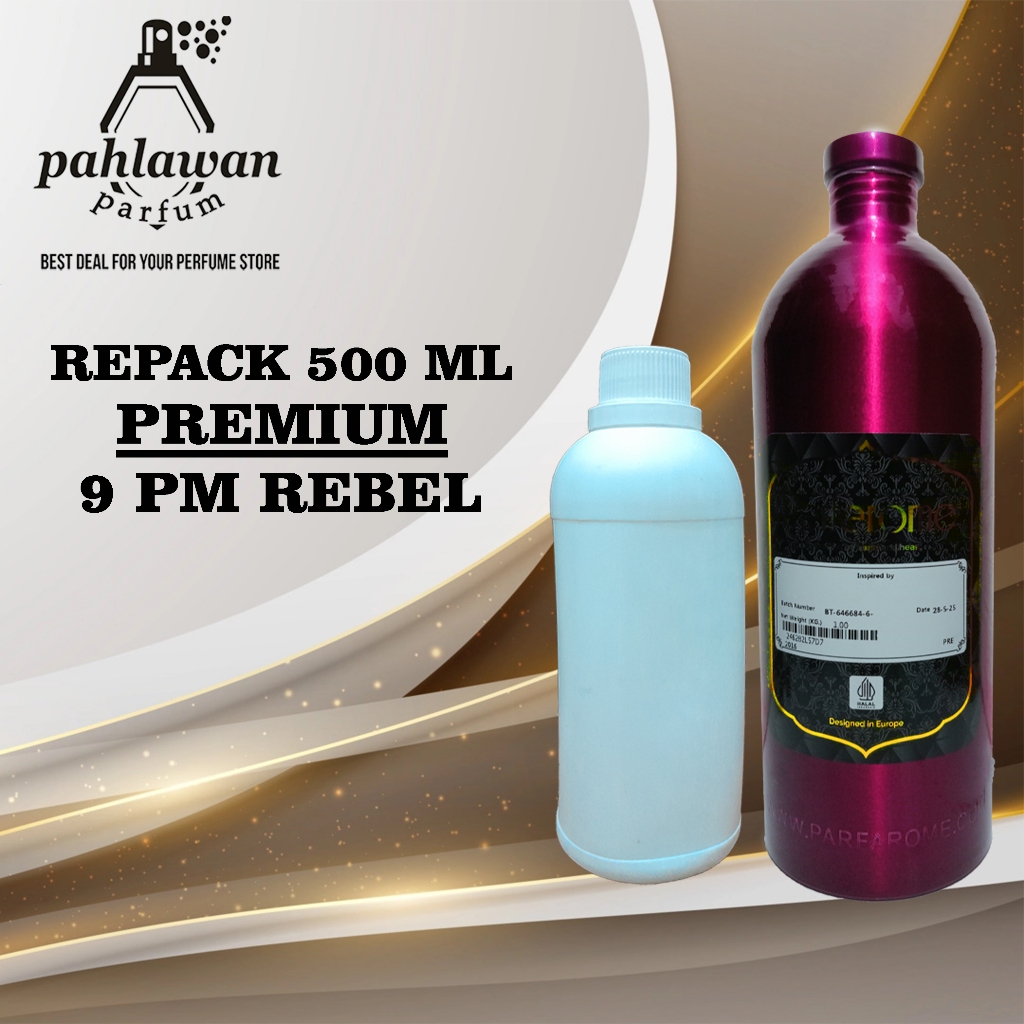 Afnan 9pm Rebel  Parfarome Premium 500ml Murni Bibit Tidak Segel