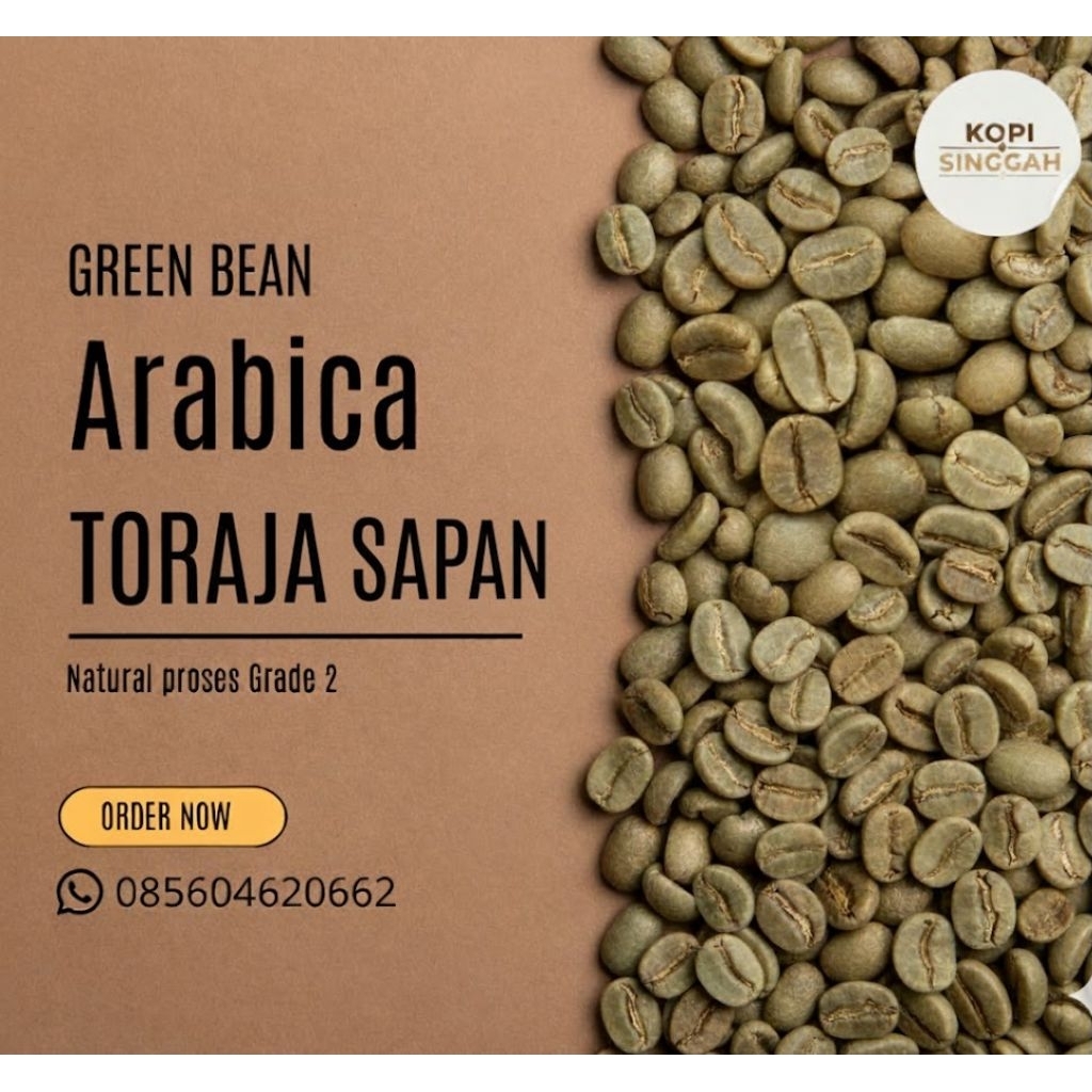 GreenBean Arabika Toraja Sapan Natural Proses Grade 2