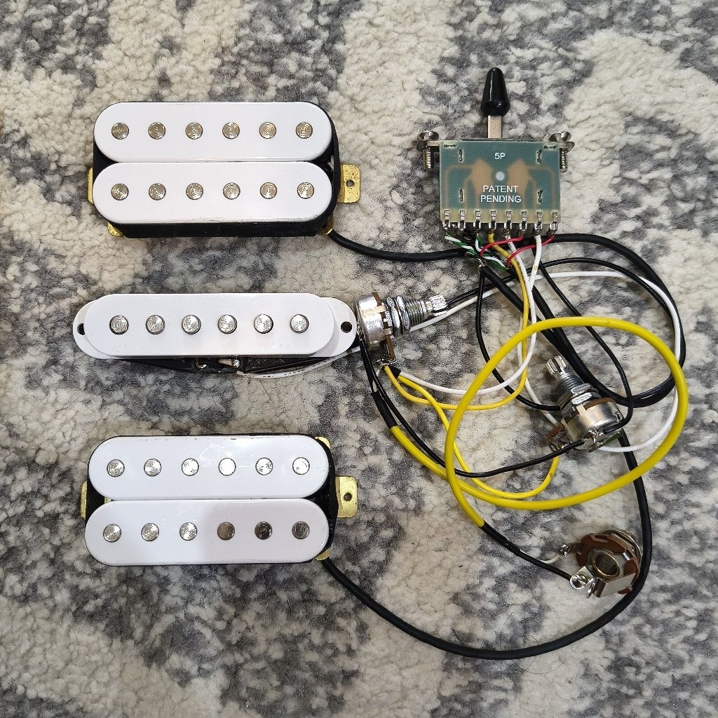 Pickup Gitar Set Wiring Komplit HSH model Ibanez RG atau Yamaha High Quality