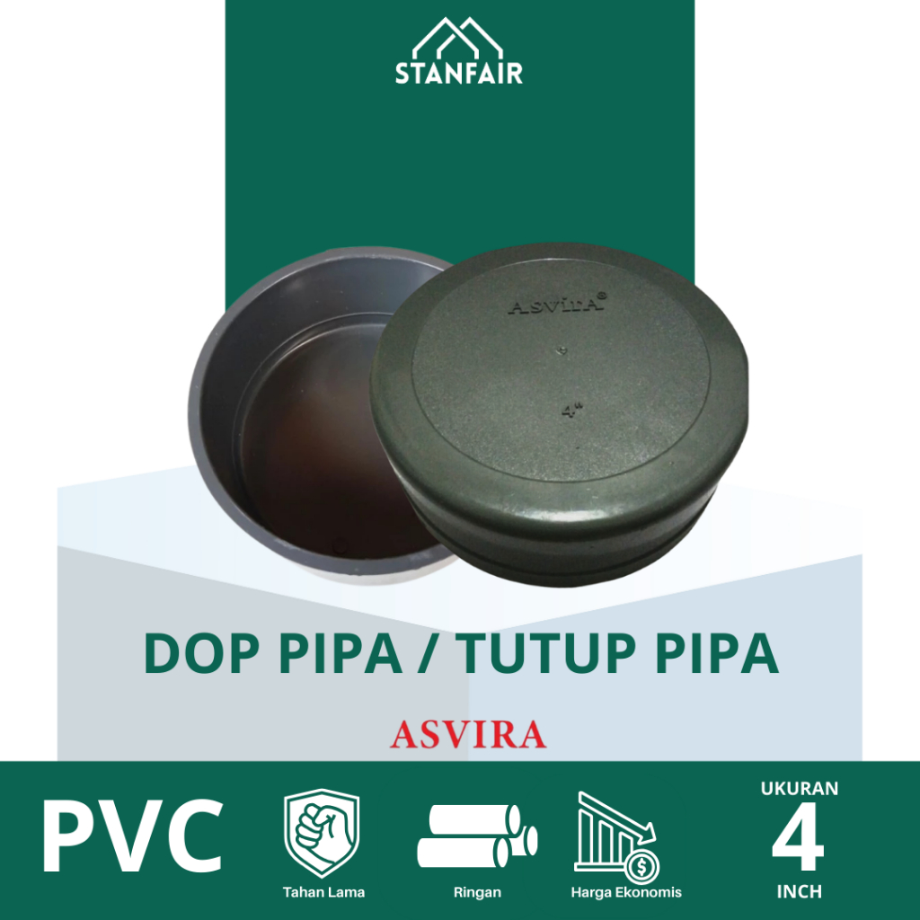Asvira Dop 4" Pvc / Dop 4" / Tutup Pipa Pvc 4 Inch Asvira