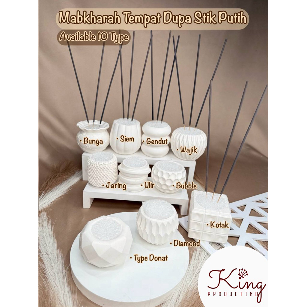 King - Mabkharah Tempat Dupa Stik Aromaterapi Paket Tempat Bakar Dupa Bukhur Mabkhara Set Arab Bukhu