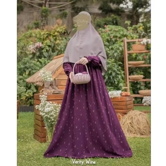 DITSY NIGHTGOWN NOVEMBER TERBARU VERITY WINE size S